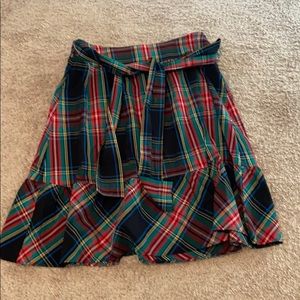 J crew plaid midi skirt